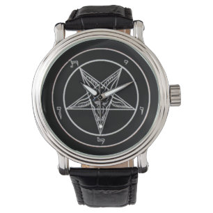 Svart Baphomet klocka