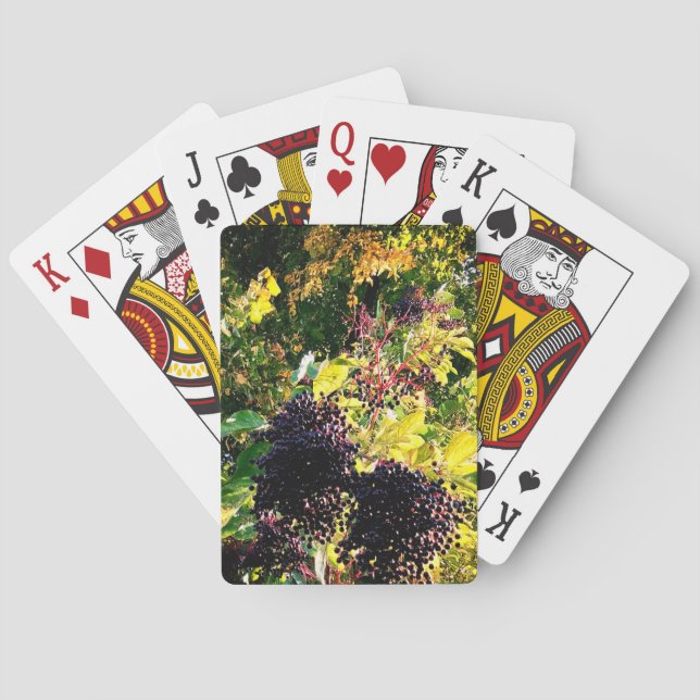 Svart bär casinokort (Baksidan)