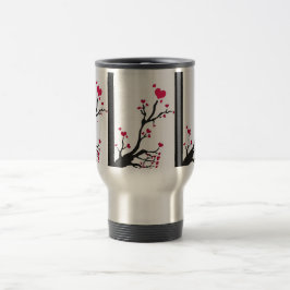 Svart bark-hjärta träd mugg