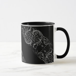 Svart barock mugg
