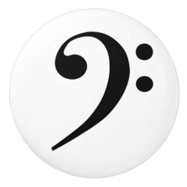 Svart Basfäst Musik Symbol Notskrift Knopp
