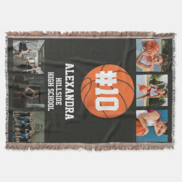 Svart basket på high school-nivå filt