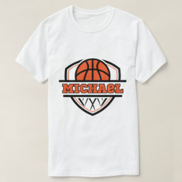 Svart basketsport för coola Orange T Shirt