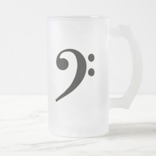Svart basklav frostat ölglas