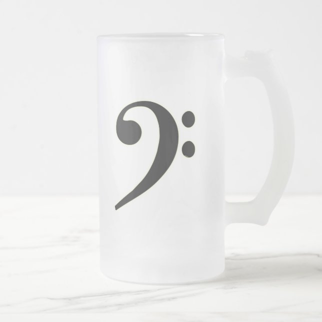 Svart basklav frostat ölglas (Höger)