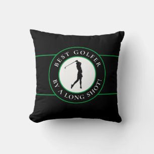 Svart bästa Golfer på lång sikt för hennes Grönt Kudde