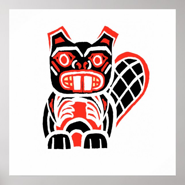 svart bäver poster (Framsidan)