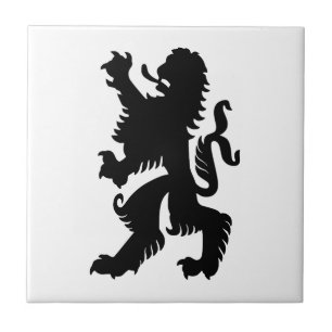 Svart bayersk lejon kakelplatta