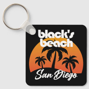 Svart Beach,San Diego Nyckelring