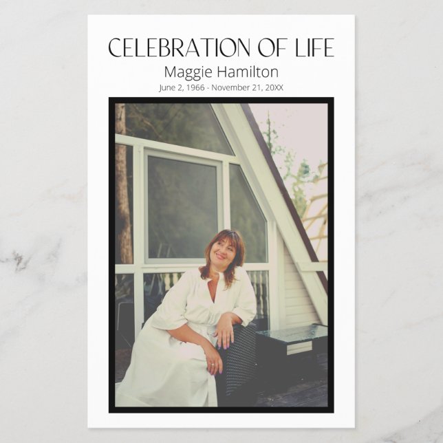 Svart begravning Firande i Life-programmets budget Flygblad (Framsidan)