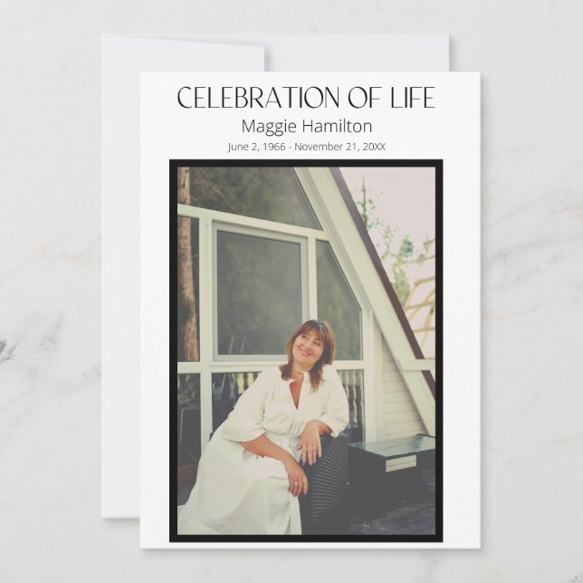 Svart begravning Firande i Life-programmets budget Inbjudningar (Framsida)