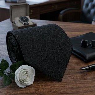 Svart begravning Paisley Slips