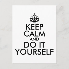 Svart Behålla Lugn och gör det själv Vykort