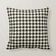 Svart beigekräm Pied De Poule Houndstooth