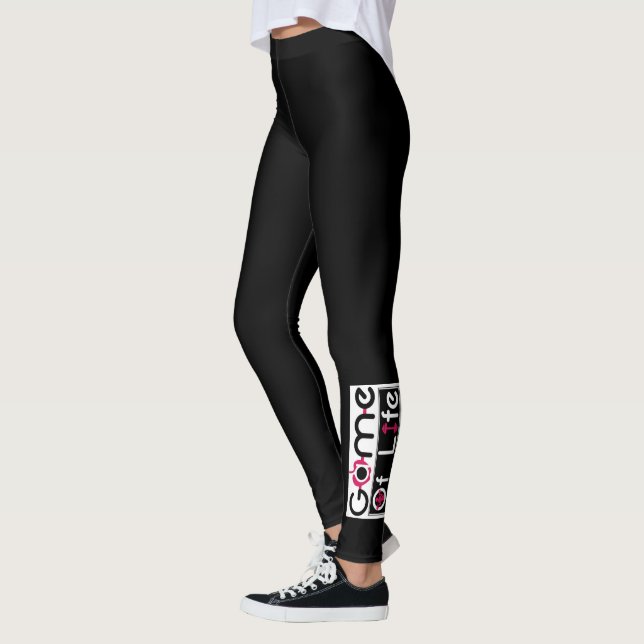 Svart bening leggings (Vänster)