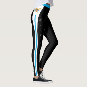 Svart bensin från Amerikanska Jungfruöarna mode, F Leggings