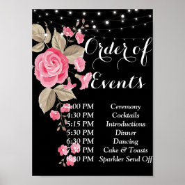 Svart beställning av Whimsiing String Ljus Poster