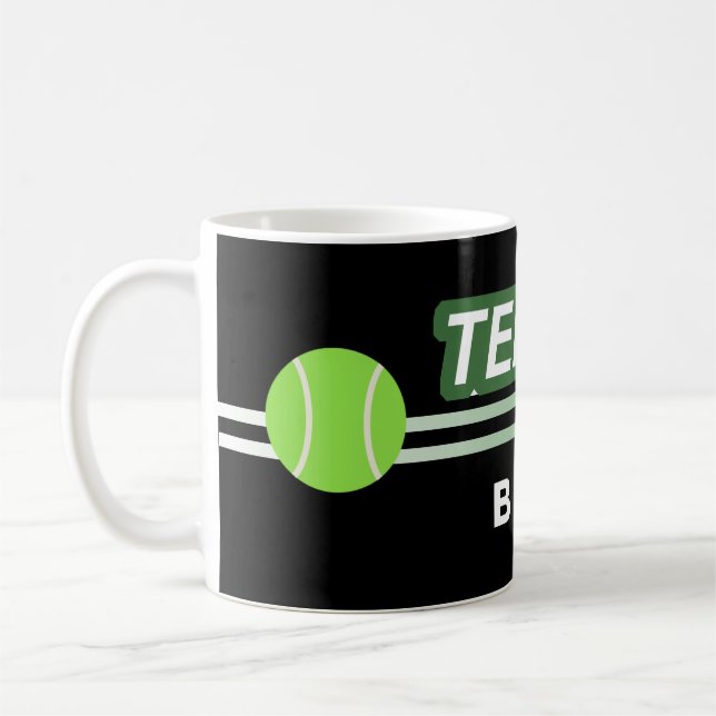 Svart beställnings- tennismuggar kaffemugg (Vänster)