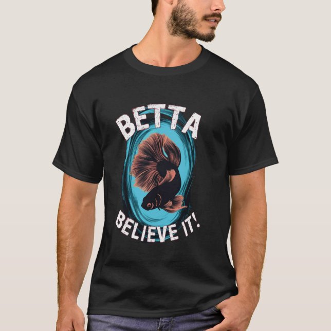 svart Betta tror att dess splendens stridsfisk som T Shirt (Framsida)