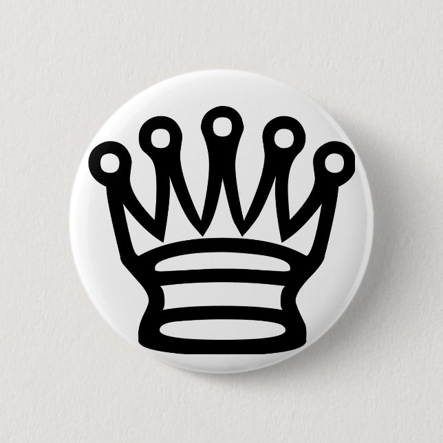 Svart biet på Chess Krona Knapp (Framsida)