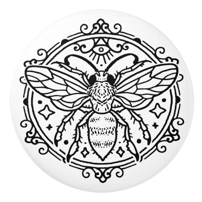 Svart bikeramik knopp (Framsidan)