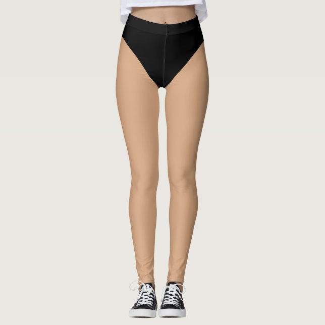 Svart bikini leggings (Framsida)