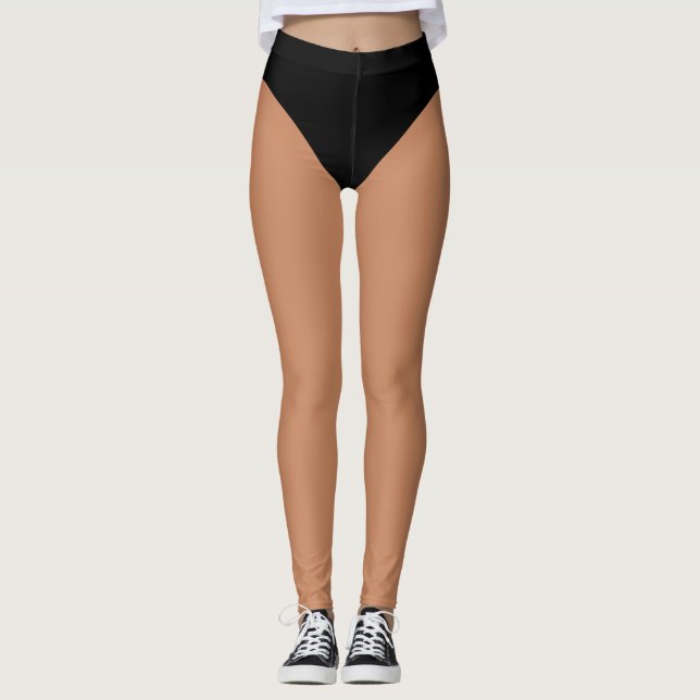 Svart bikini leggings (Framsida)