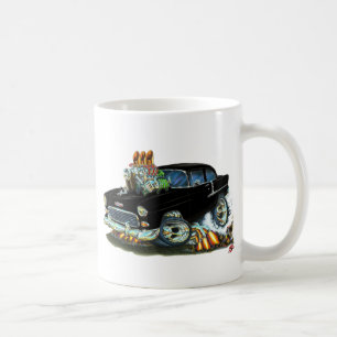 Svart bil 1955 Chevy150-210 Kaffemugg