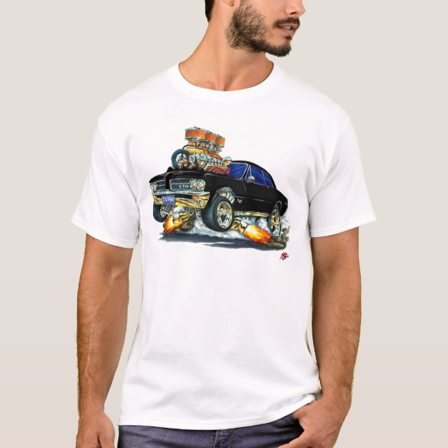 Svart bil för 1964 GTO Tee (Framsida)