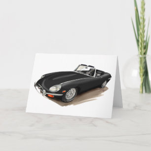 Svart bil för jaguar XKE Kort