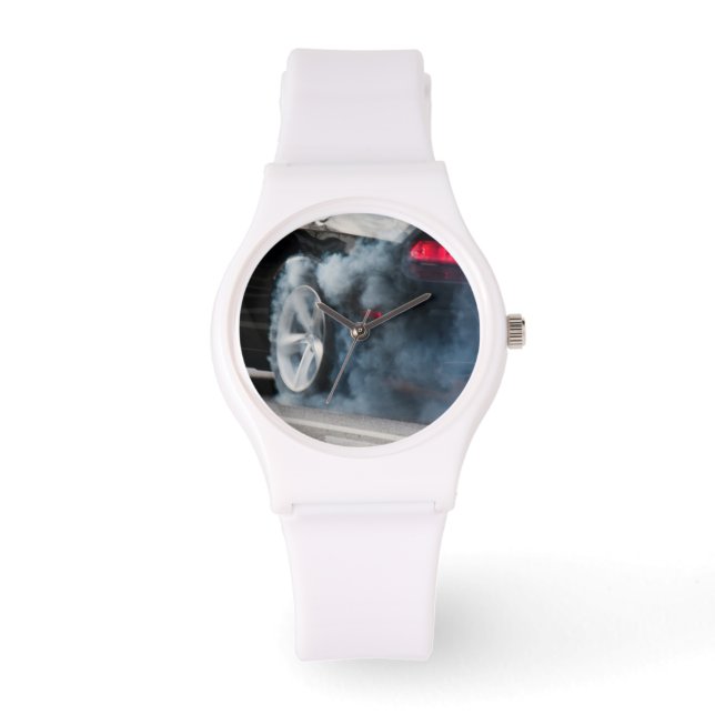 Svart bilbrännare armbandsur (Framsida)