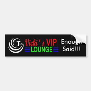 Svart bildekal VIP för Tabu