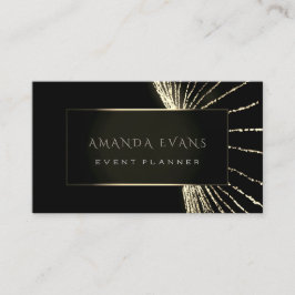 Svart bildruta för elegantens händelseplanering, G Visitkort