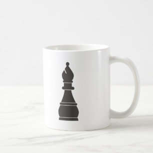 Svart bishopschackbiet kaffemugg