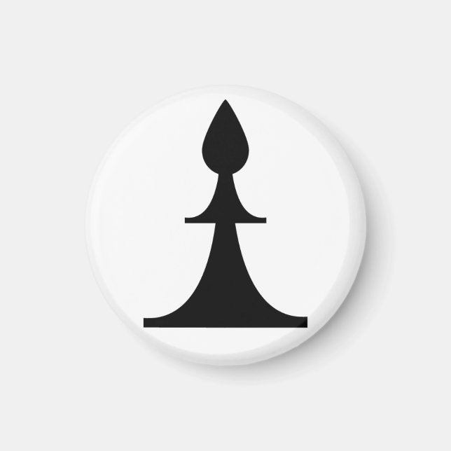 Svart biskop (du behöver 2) magnet (Framsidan)