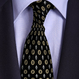 Svart bitcoin Etherum Crypto Icons Slips