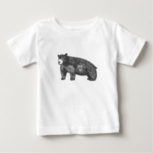 Svart björn för konstnärligt skogsbruk t shirt
