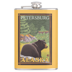 Svart björn i skogen - Petersburg, Alaska Fickplunta
