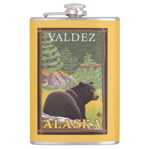 Svart björn i skogen - Valdez, Alaska Fickplunta