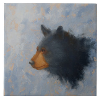 Svart björn keramiska Trivet Kakelplatta