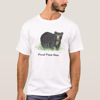 Svart björn, Proud pappa bär ny pappa T-skjorta Tröja
