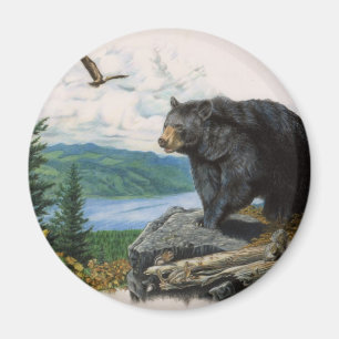 Svart björn Ridge Magnet
