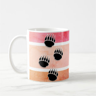 Svart björn Tassavtryck Retrodesign Kaffemugg