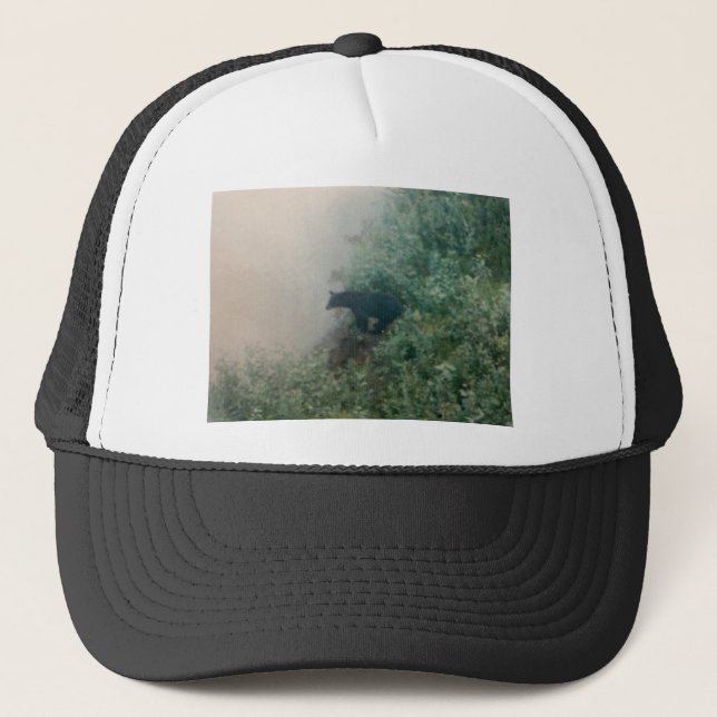 Svart Björn Trucker Hatt Keps (Framsida)
