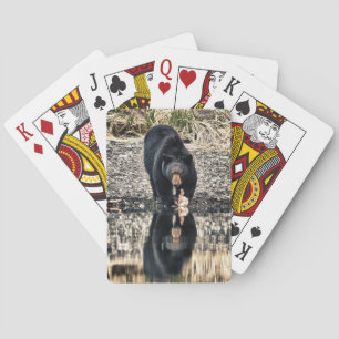 Svart björnreflektion casinokort