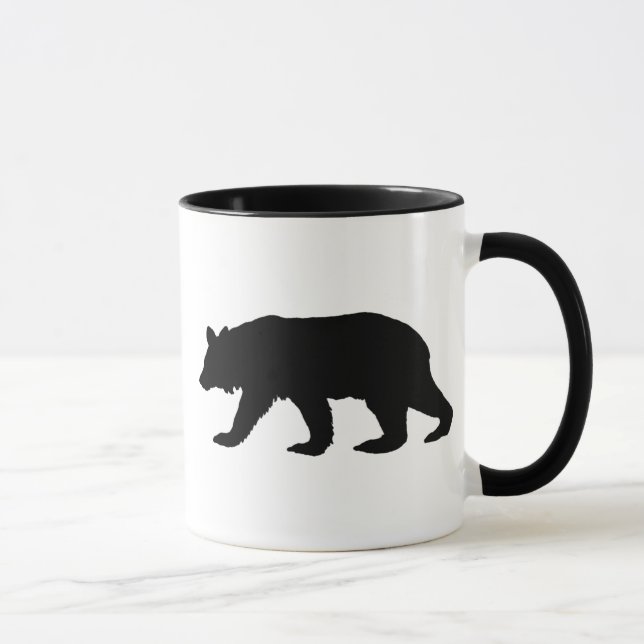 Svart björnSilhouette Mugg (Höger)