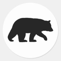 Svart björnsilhuett| Vild Djurliv
