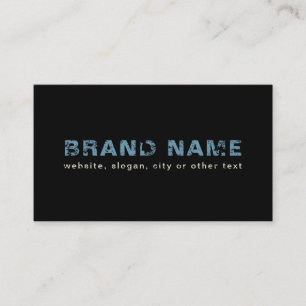 Svart blå Artsy Grunge Coola Brand + ditt namn Visitkort