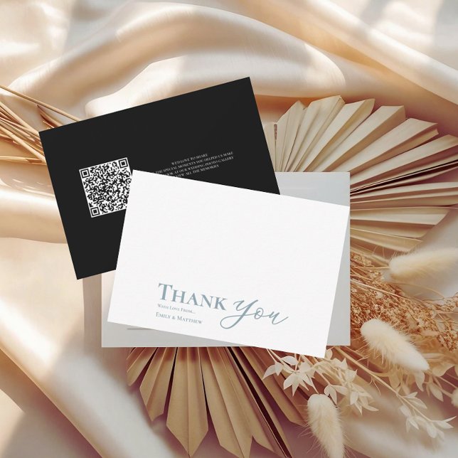 Svart blå Bröllop, tack, ditt kort från början (Skapare uppladdad)