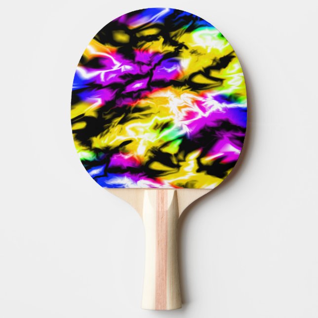 Svart blå Funky i Sparup-Gult, ljus Pingisracket (Framsidan)
